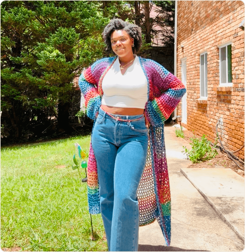 Skein Girl Dragonfly Mesh Cardigan